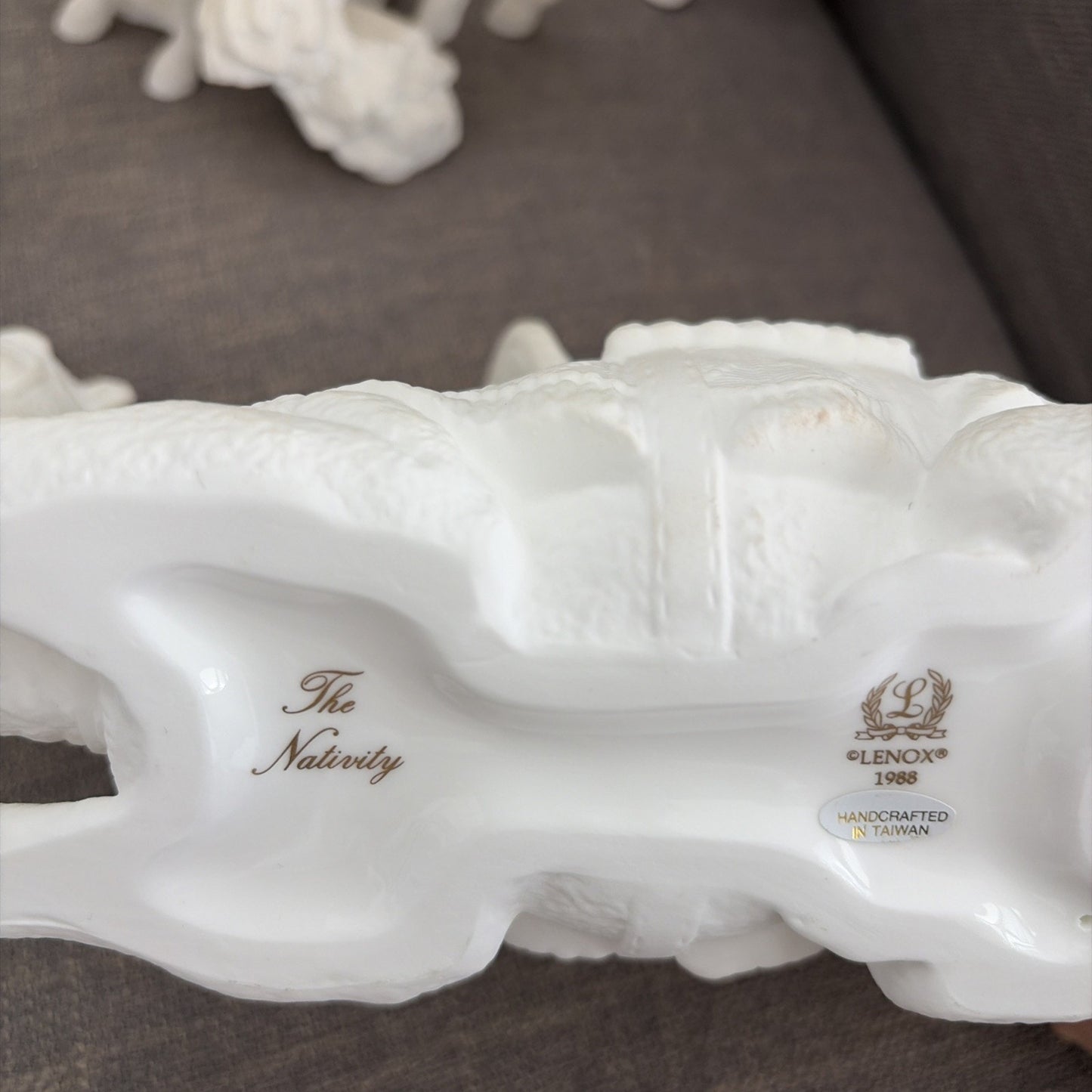 Vintage 1980s LENOX White Bisque The Nativity 14 Pieces Retired