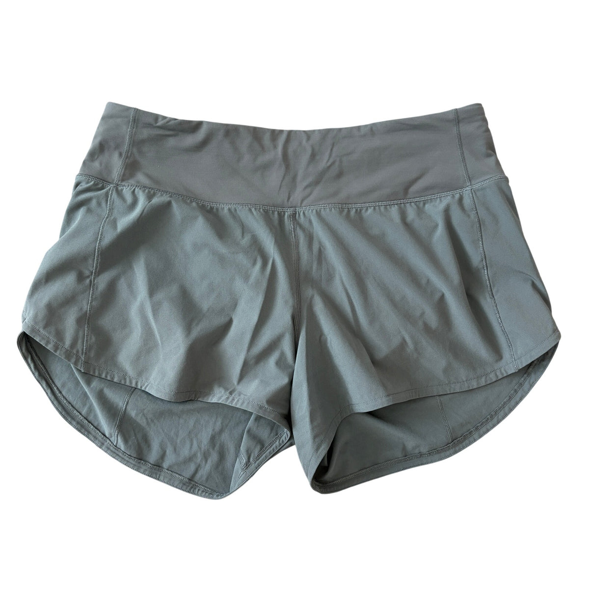 Lululemon Olive Green Speed Up High Rise Lined Short Womens Size 8 Tall