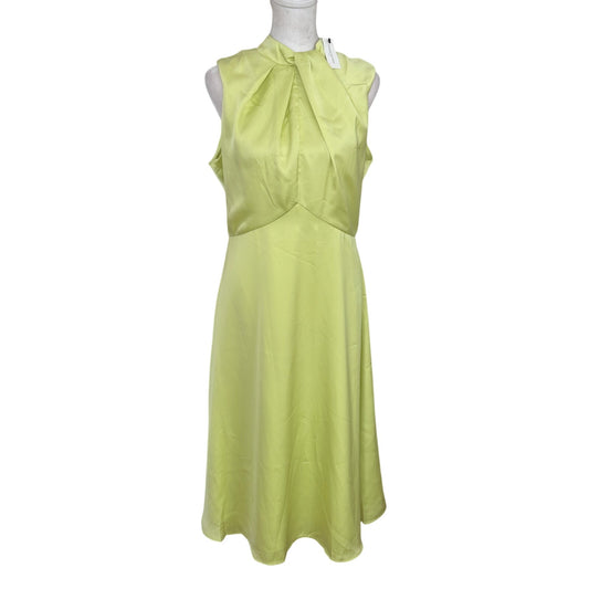 Banana Republic NWT Green Citrine Silky Crepe Sleeveless Midi Dress Size 8 NEW