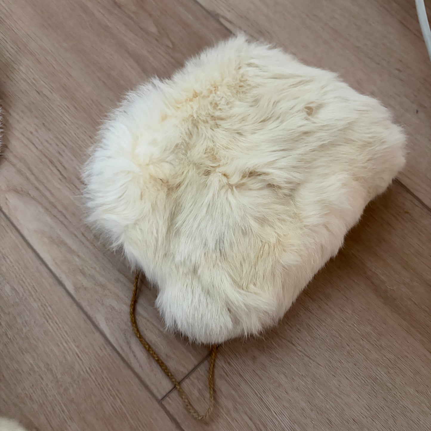 Vintage 1940s White Rabbit Fur Coat, Hat, Muff Girls Toddler