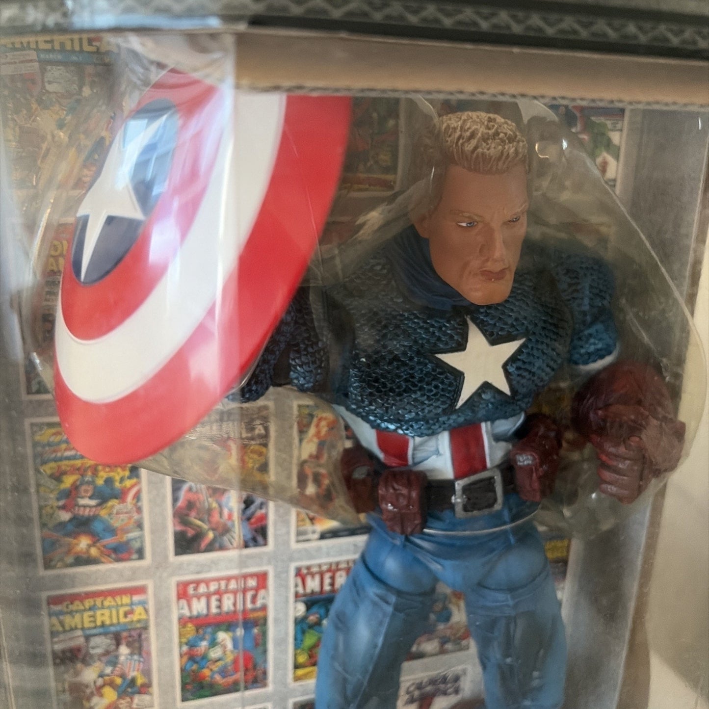 Captain American Unmasked Marvel Legends Icons 12" inch Action Figure ToyBiz