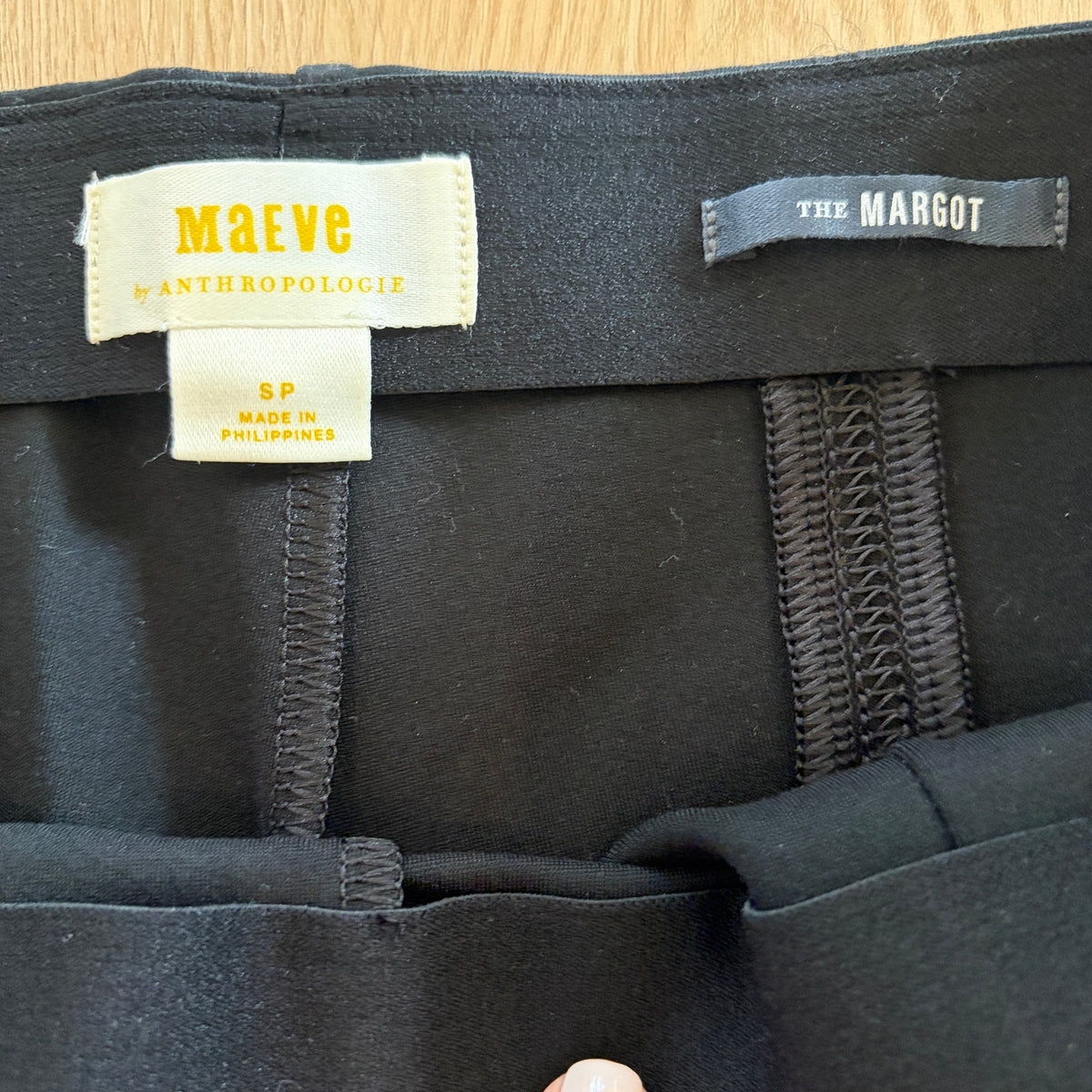 Anthropologie Maeve Black The Margot Pant Womens Size Small Petite NWT