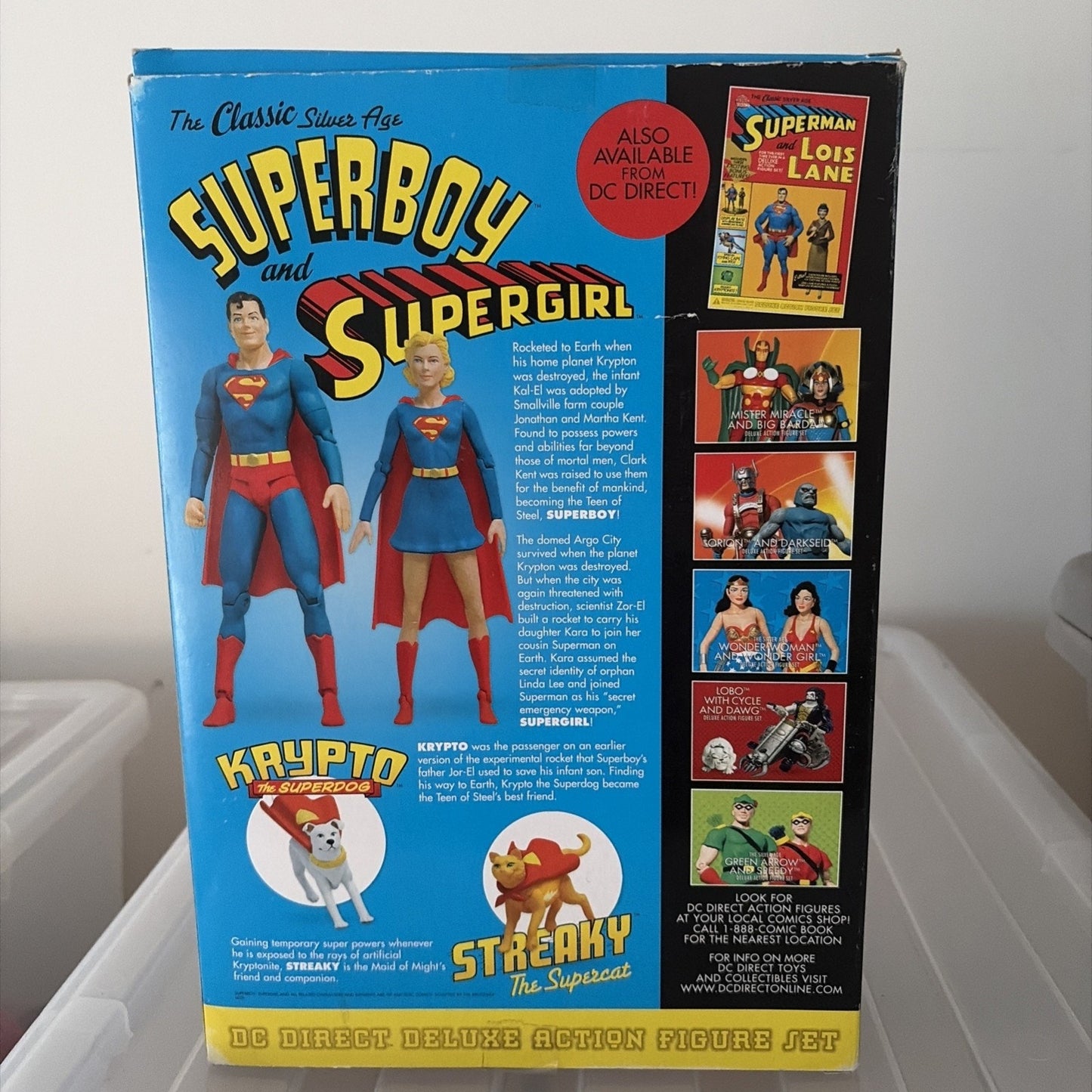 Superboy And Supergirl Krypto Streaky DC Direct Classic Silver Age Figure Set