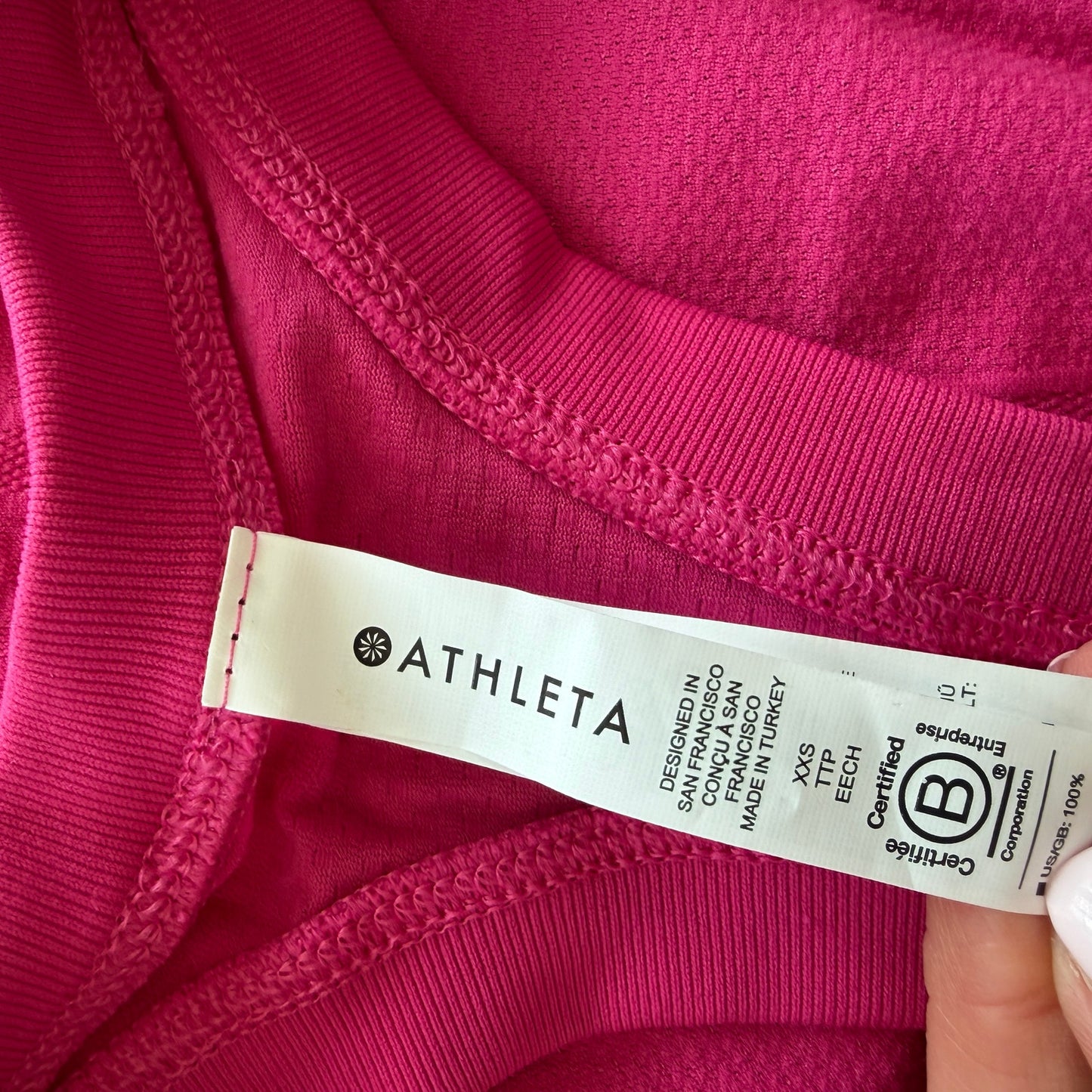 Athleta Hot Pink Racerback Tank Womens Size XXS