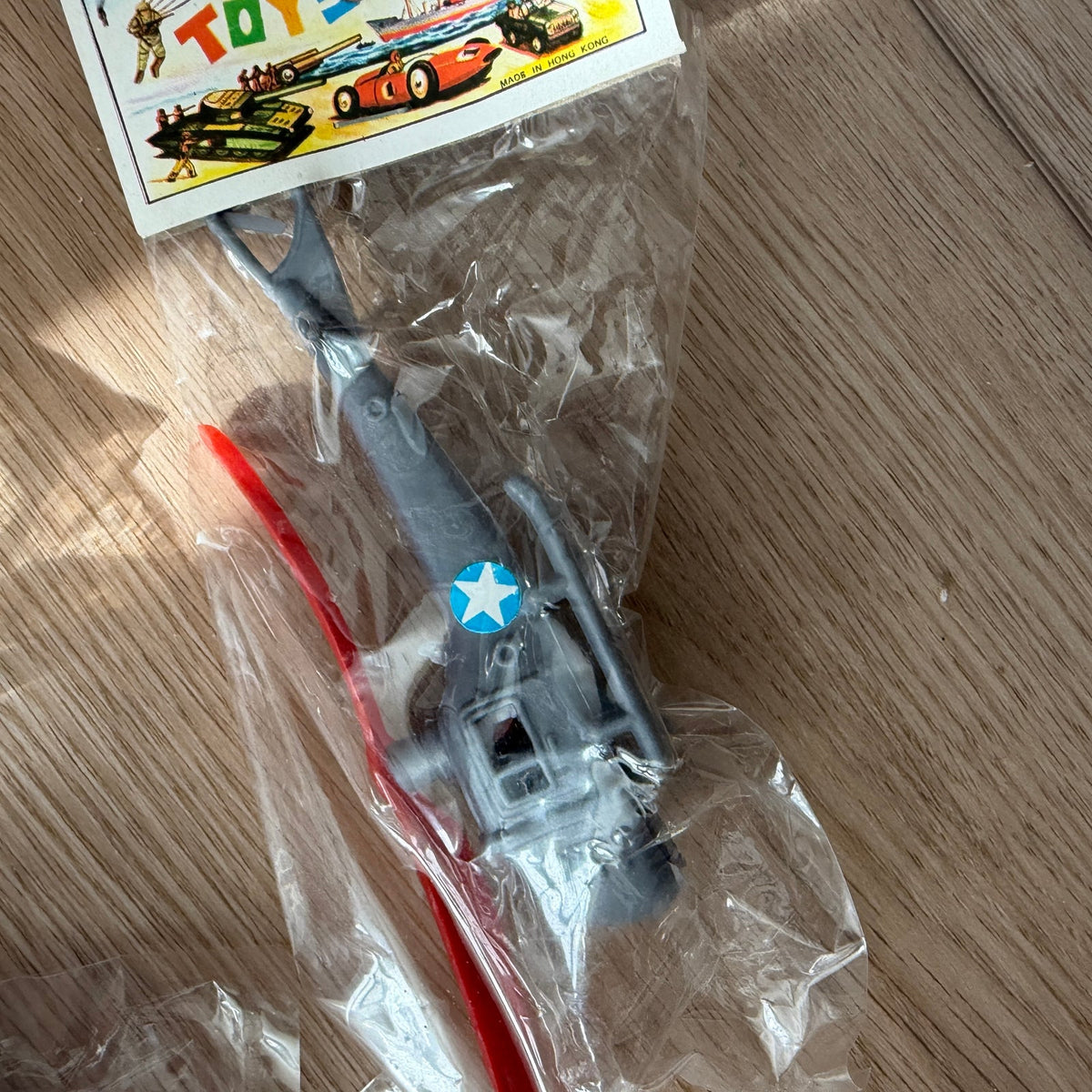Vintage 1960s Dime-Store Gray Plastic Helicopter Toy Hong Kong NEW LOT of 15