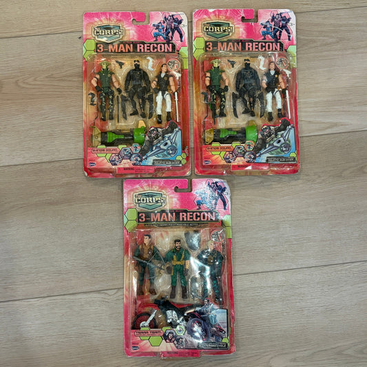 2011 Lanard 3-Man Recon Shinobi Squad, Terra Team LOT of 3 NEW