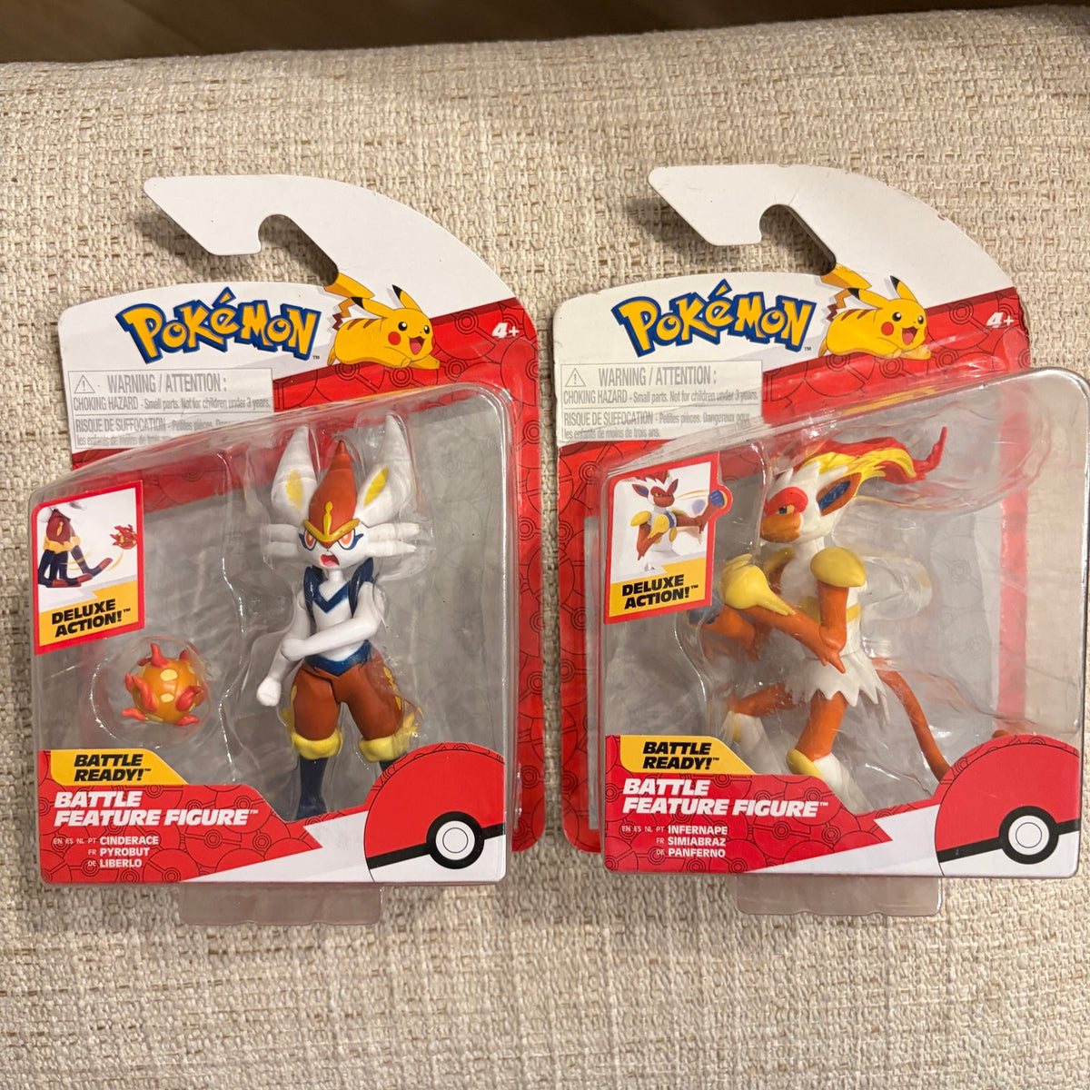 LOT 2 Pokemon Battle Ready! Battle Feature Figures Cinderace and Infernape NEW