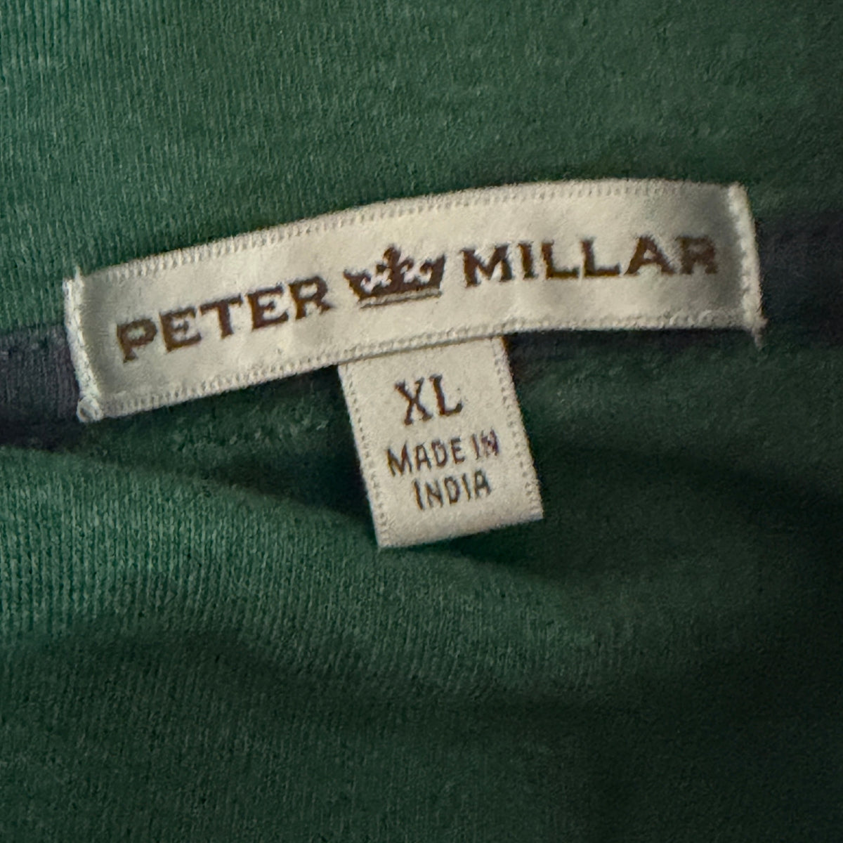 Peter Millar Dark Green 1/4 Zip Quarter Zip Pullover Mens Size XL