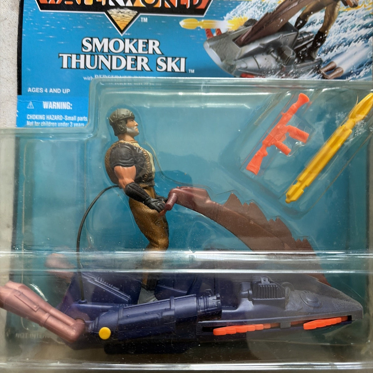 Kenner 1995 Waterworld Action Figure Smoker Thunder Ski NEW