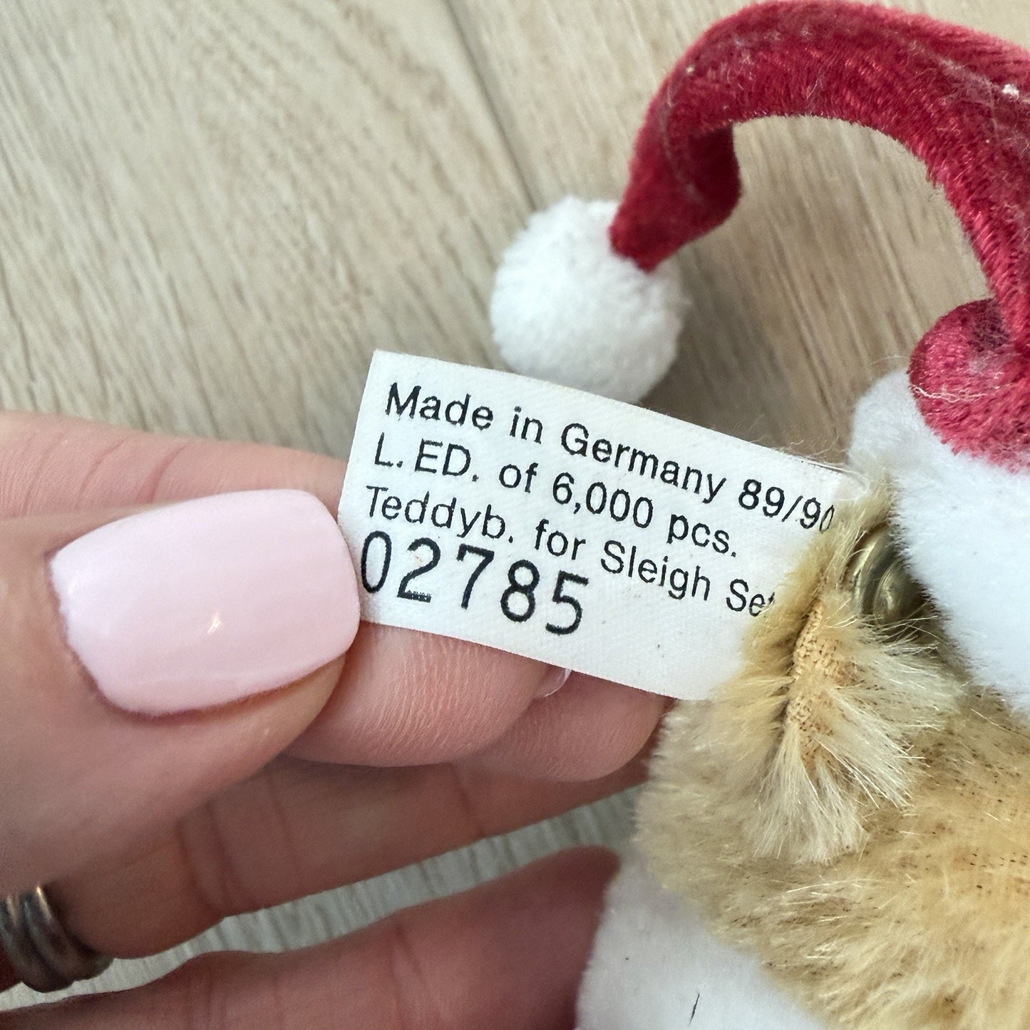 Vintage Steiff Santa Bear 7” Limited Edition