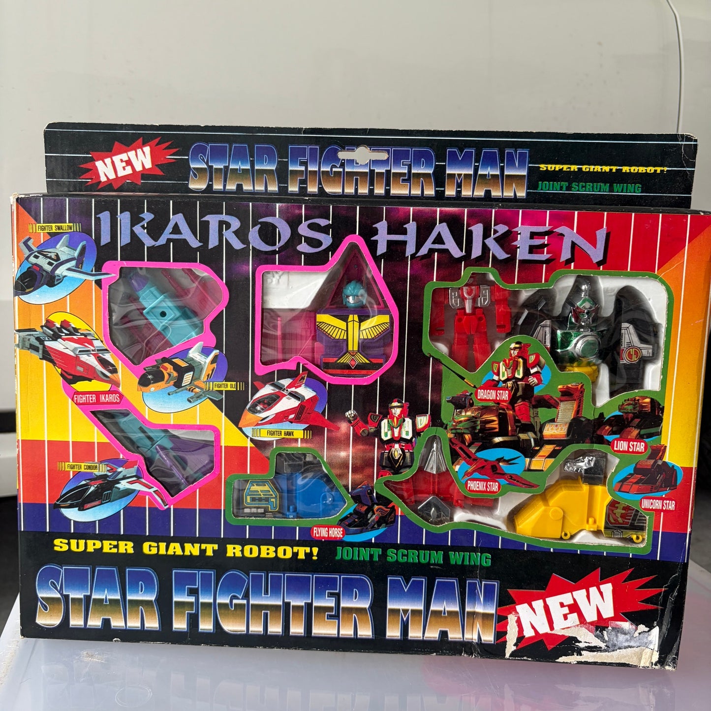 Ikaros Haken Super Giant Robot Star Fighter Man Robot Set New In Box Vintage