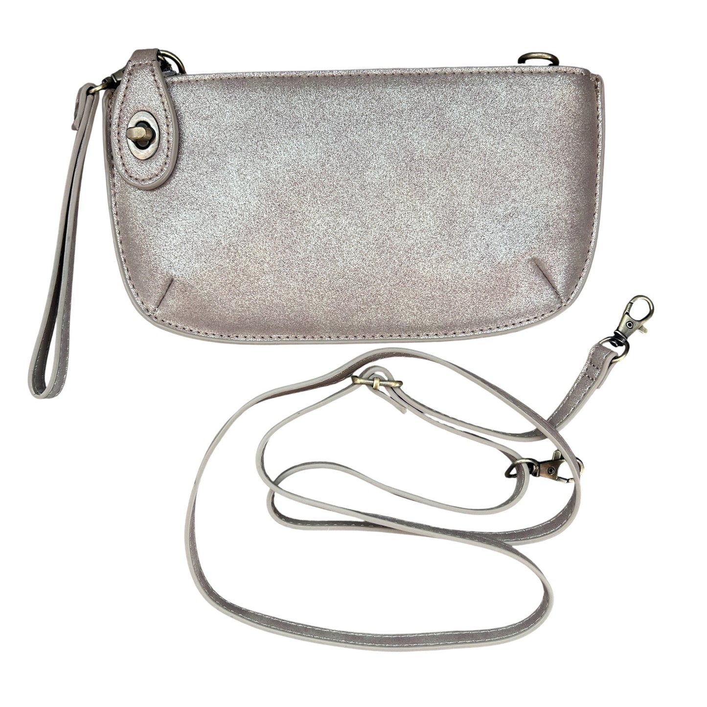 Joy Susan Gold Leather Wristlet  / Crossbody Bag
