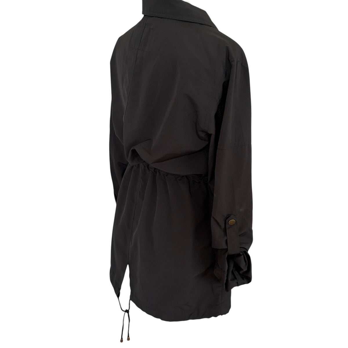 Santuary Black Cinch Waisted Rain Jacket Womens Size Small