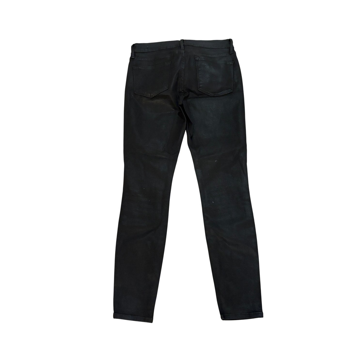 Frame Le Skinny de Jeanne Black Coated Skinny Jeans Womens SIze 29