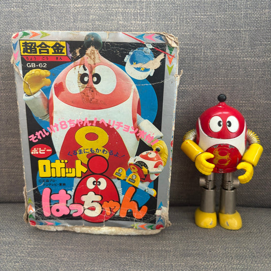 Vintage 1981 Popy Chogokin  GB-62 Godaikin Robot Hacchan With Box 4"