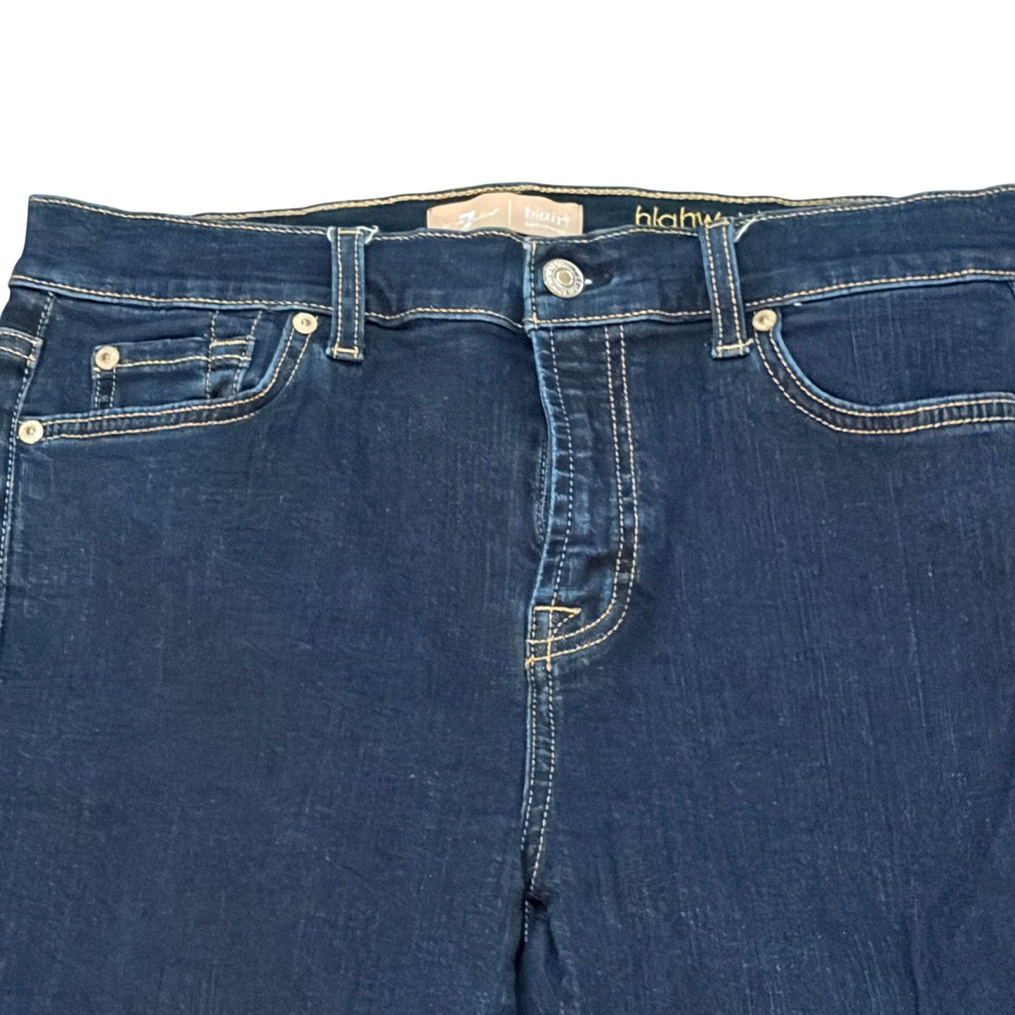 7 For All Mankind High Waist Slim Kick Jeans Dark Wash Womens Size 30 / 10