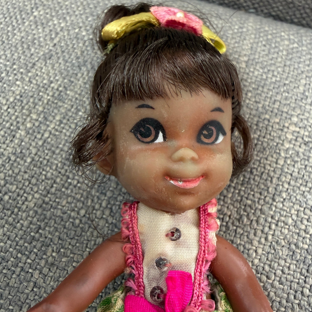 Vintage Liddle Kiddles ROLLY TWIDDLE Doll, Pail, Shovel, Wagon, Comb. Brush 1966