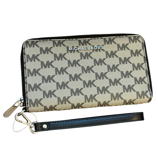 Michael Kors Jet Set Travel Large Flat Zip MF Phone Case Wristlet Wallet NEW