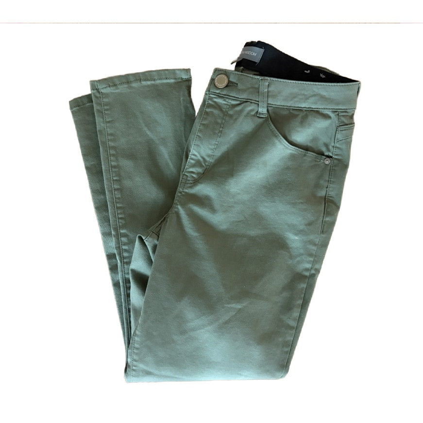 Wit & Wisdom Charlotte High Rise Ankle Skimmer Pants Olive Green Womens Size 8