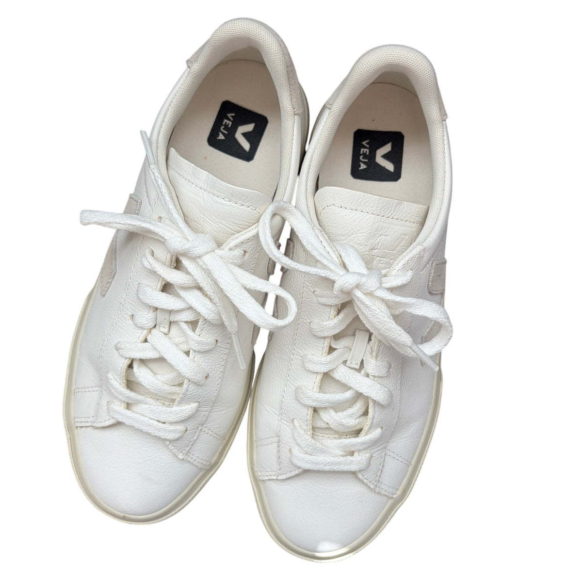 Veja Campo Chromefree Leather Extra White Natural Suede Sneaker Womens Size 8