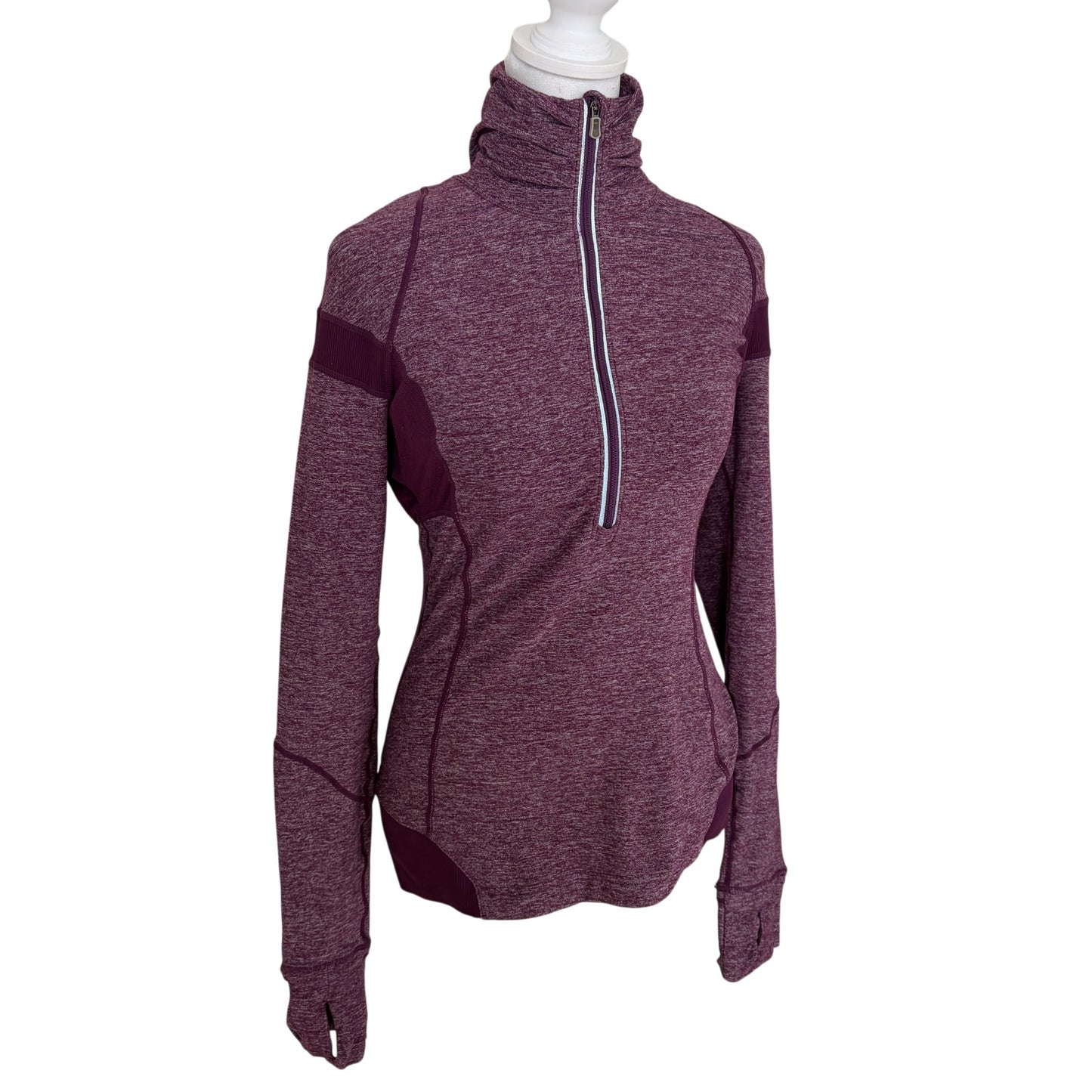 Lululemon Plum Purple Long Sleeve 1/4 Zip Pullover Top Womens Size 6