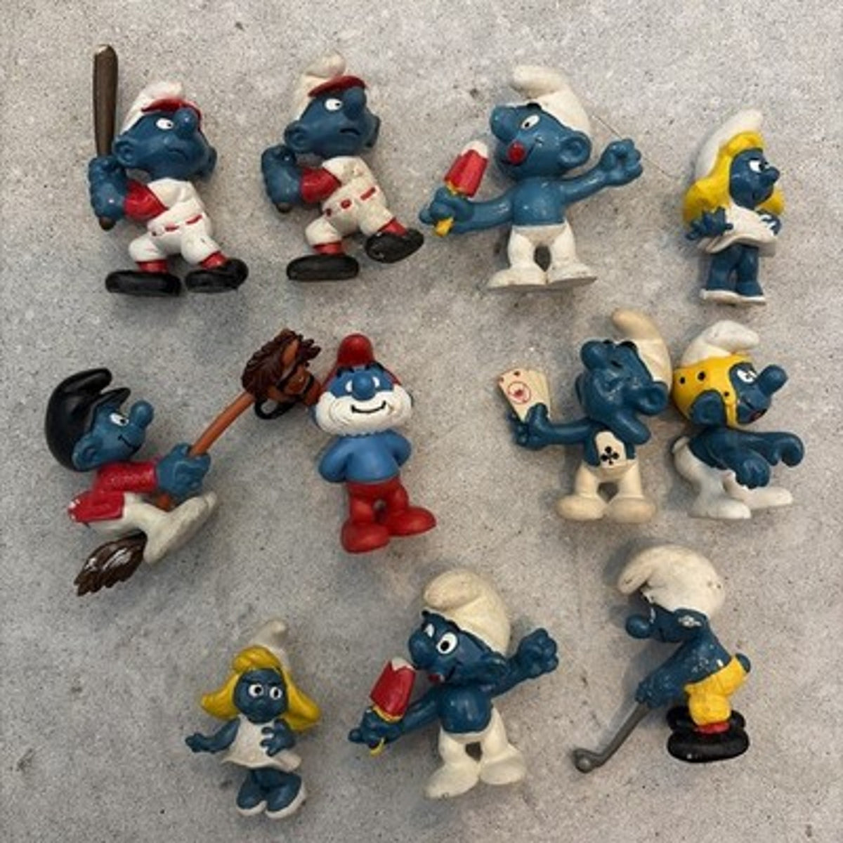Vintage 70’s/80’s Lot Of 144 Schleich Peyo Various Smurfs Figures