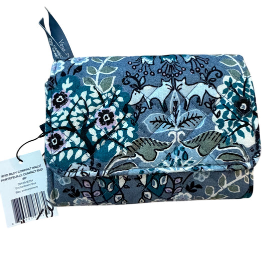 Vera Bradley RFID Riley Compact Wallet Enchantment Blue NEW WITH TAGS