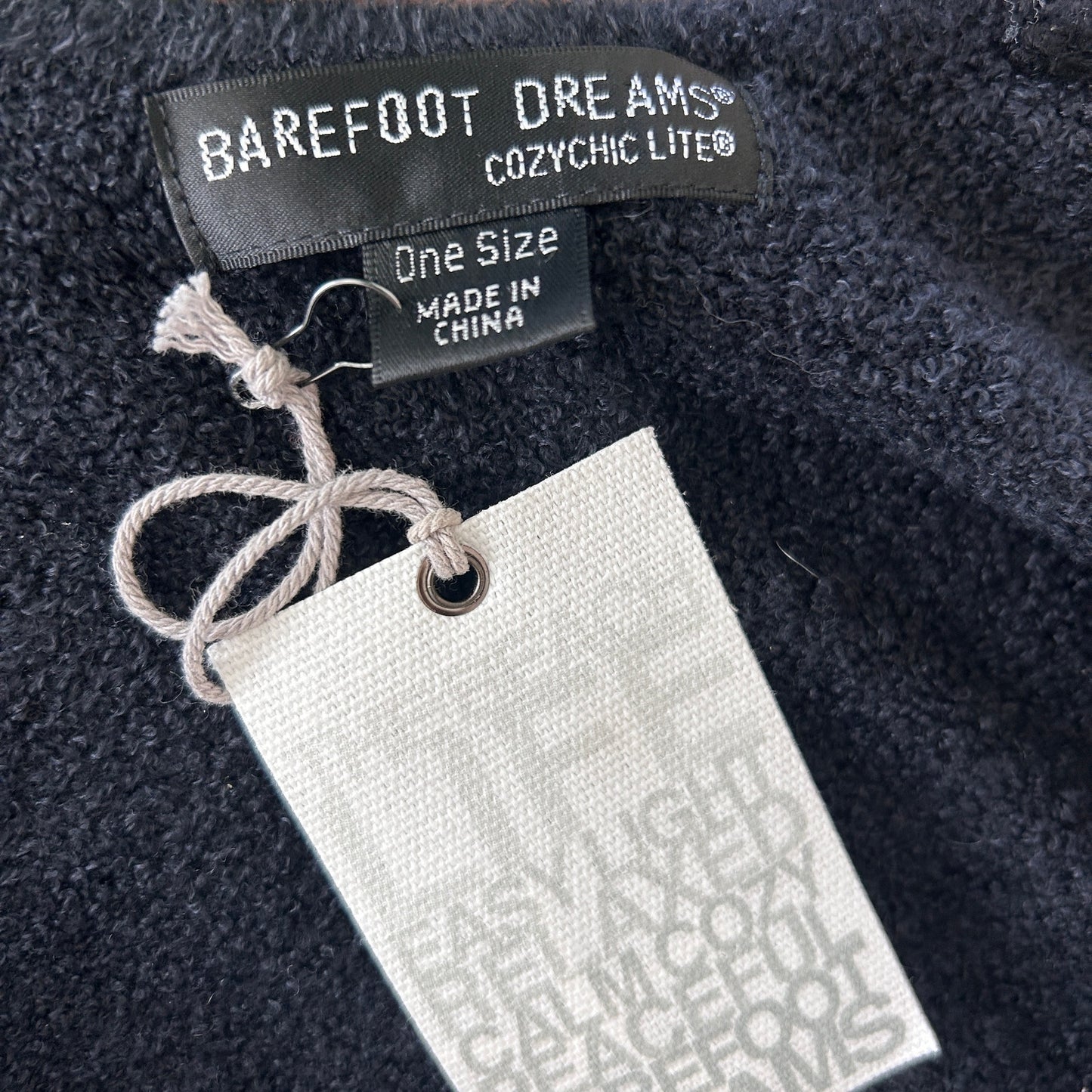 Barefoot Dreams Cozychic Lite Black and Gray Long Cardigan Sweater One Size NEW