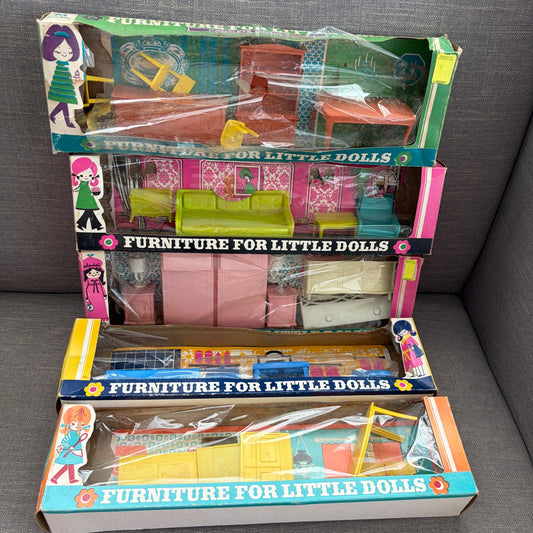 Vintage Multiple Toymakers Furniture for Little Dolls (1:12) 5 Sets