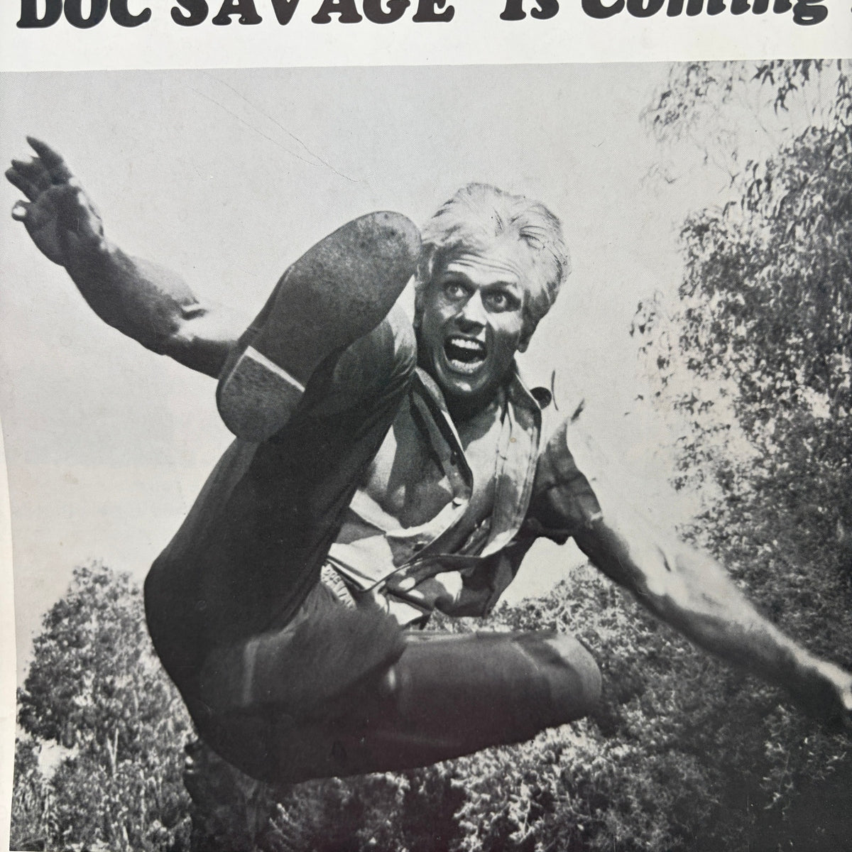 Vintage 1975 Film Promotional Newspaper Doc Savage: The Man of Bronze