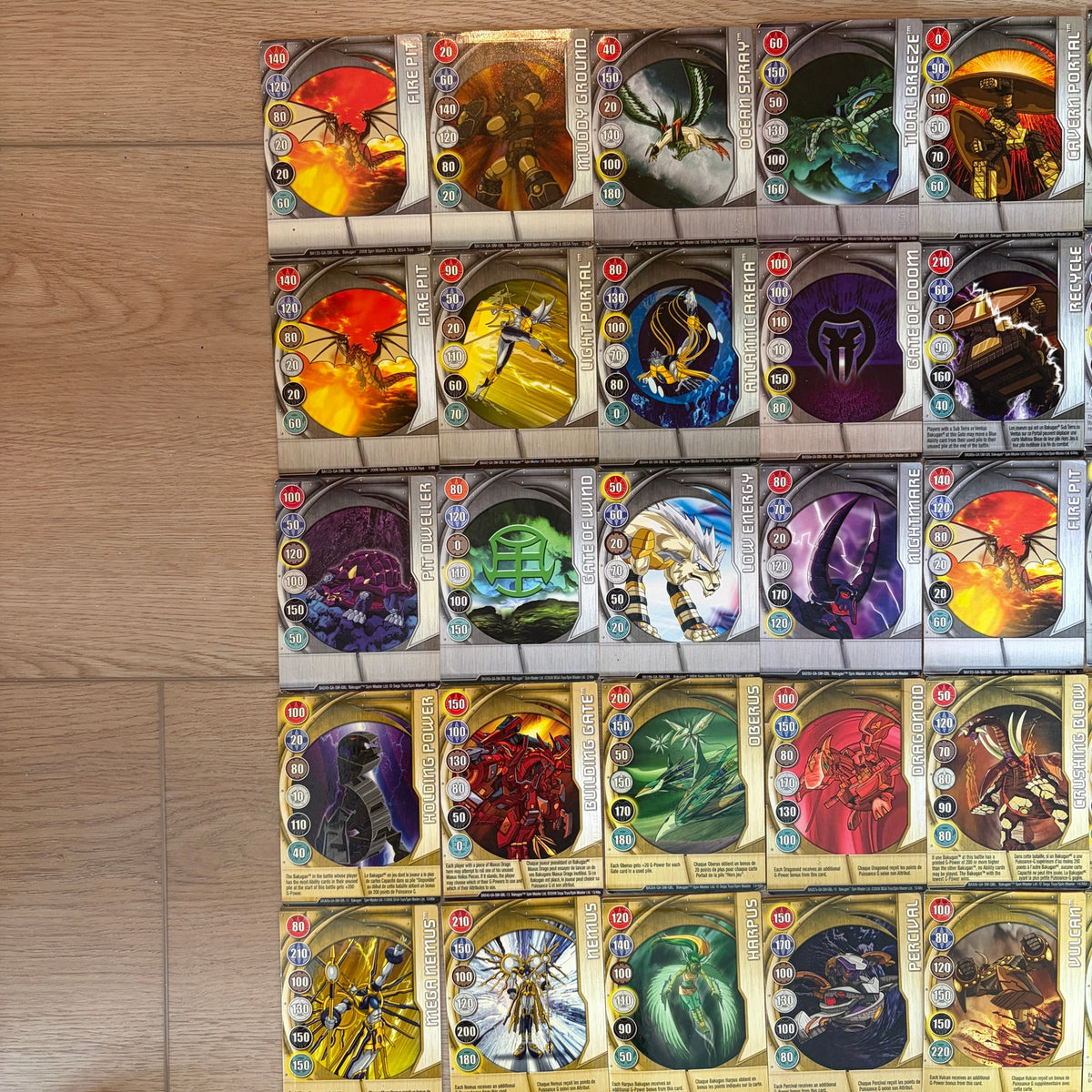 Large Lot of 94 Bakugan Battle Brawlers Trading Cards