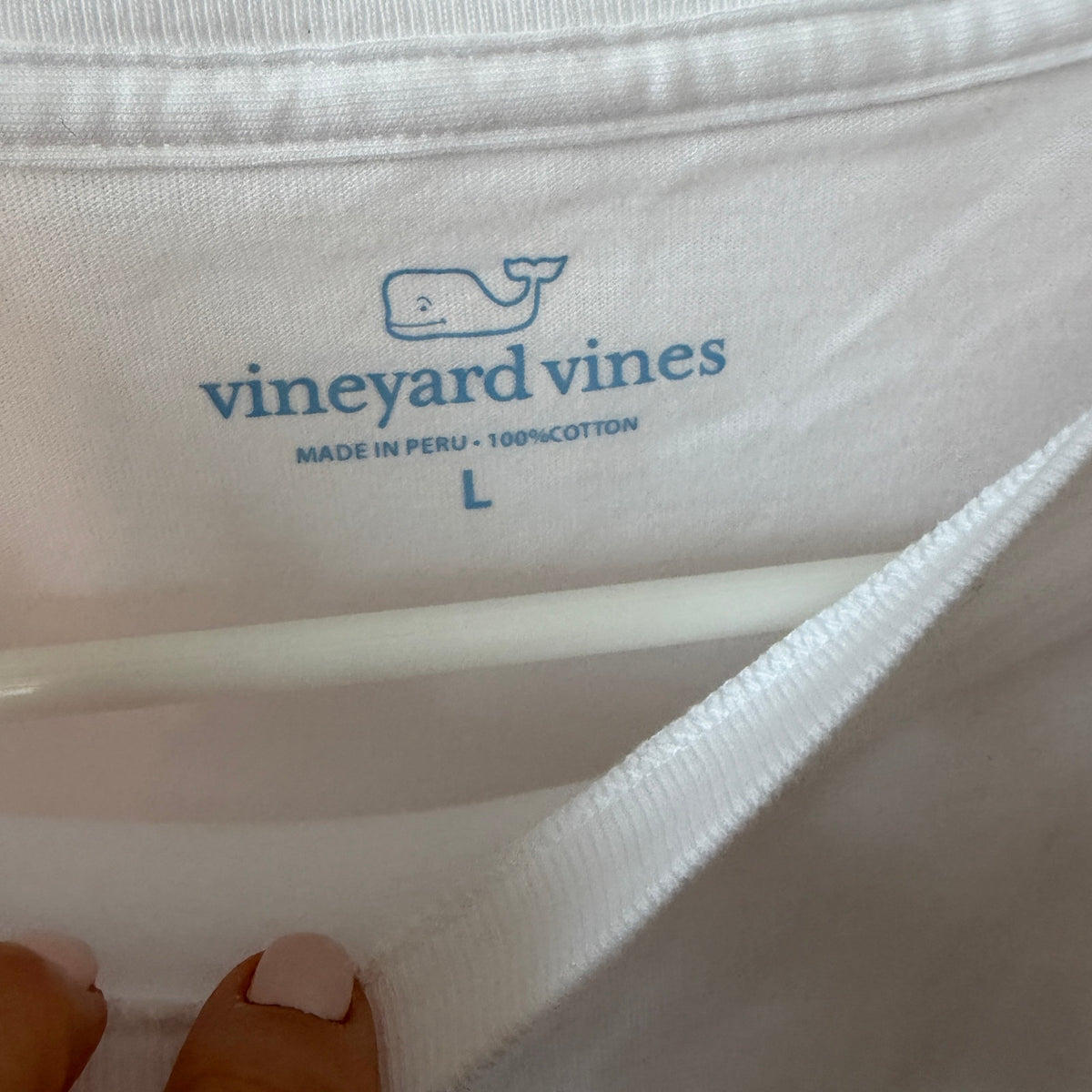 Vineyard Vines White Short Sleeve Graphic Pocket Tee Whale Men Size Large