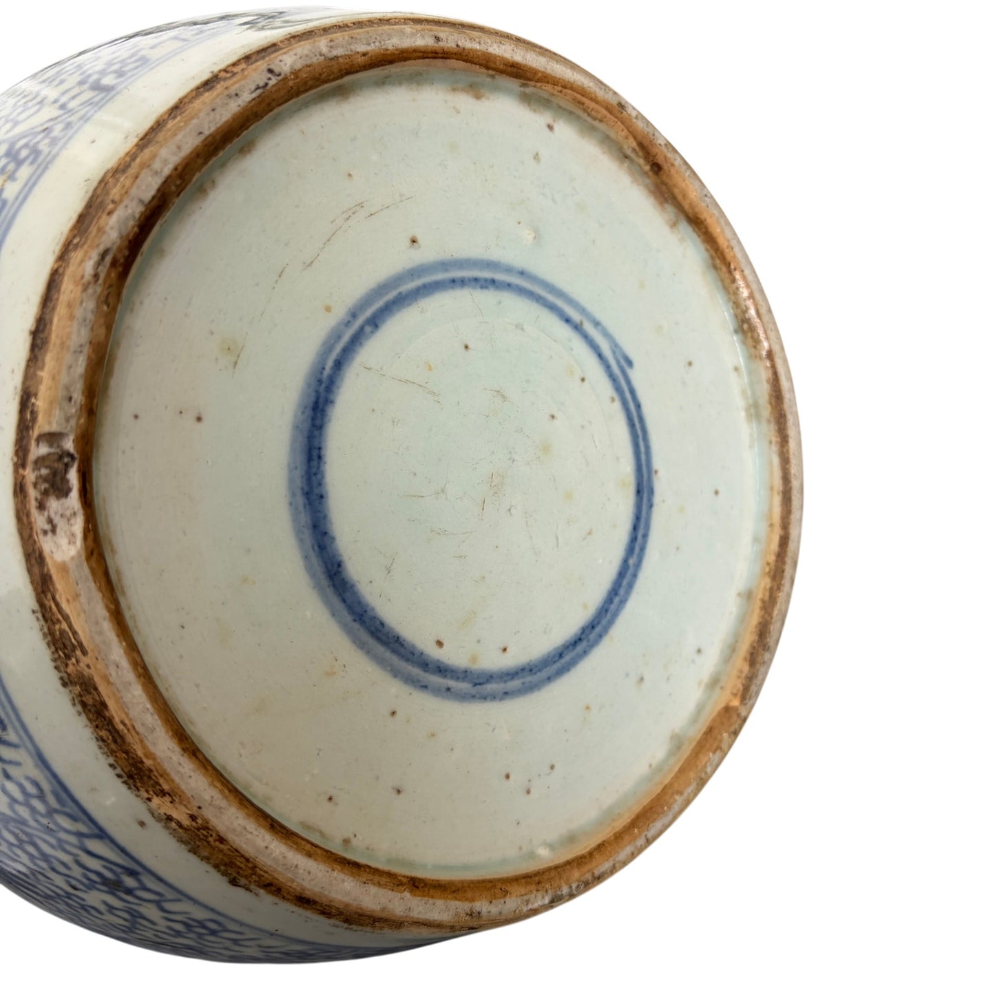 Antique 19th Century Chinese Art Porcelain Large Blue and White Ginger Jar