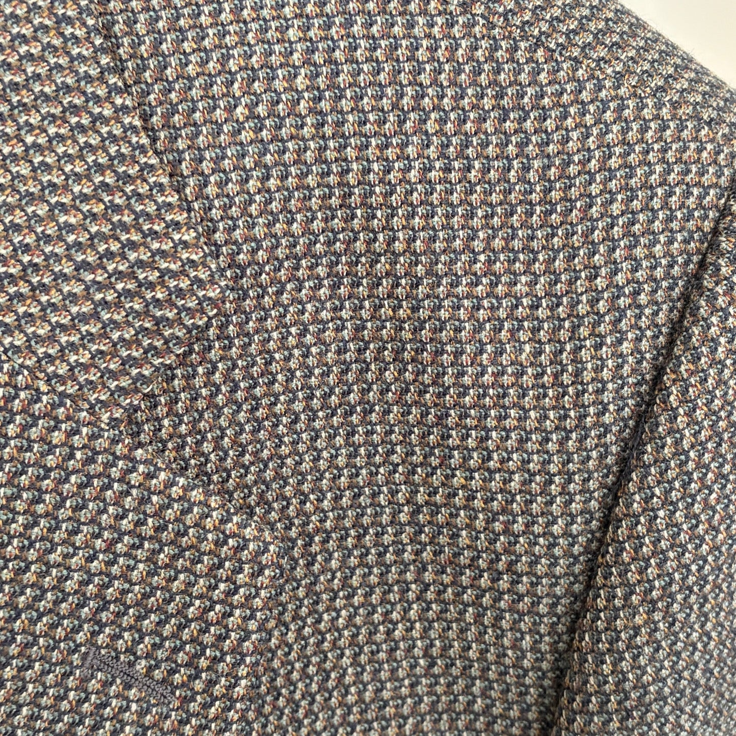 Lebole Gray, Brown, Blue Tweed Wool Blazer Jacket Sport Coat Italy Mens Size 46R