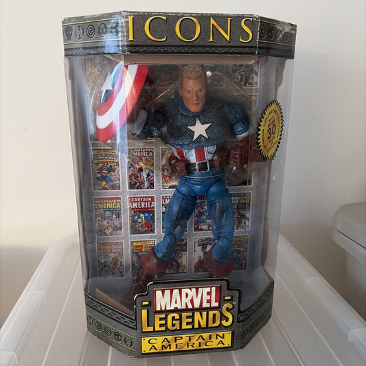 Captain American Unmasked Marvel Legends Icons 12" inch Action Figure ToyBiz