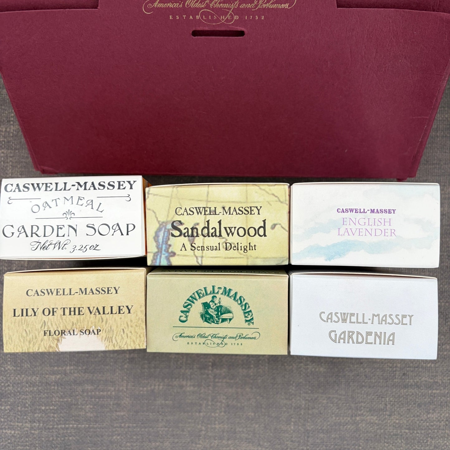 Caswell-Massey Vintage Soap Set of 6 Bars The Gallery of Soaps 3.25 oz Each