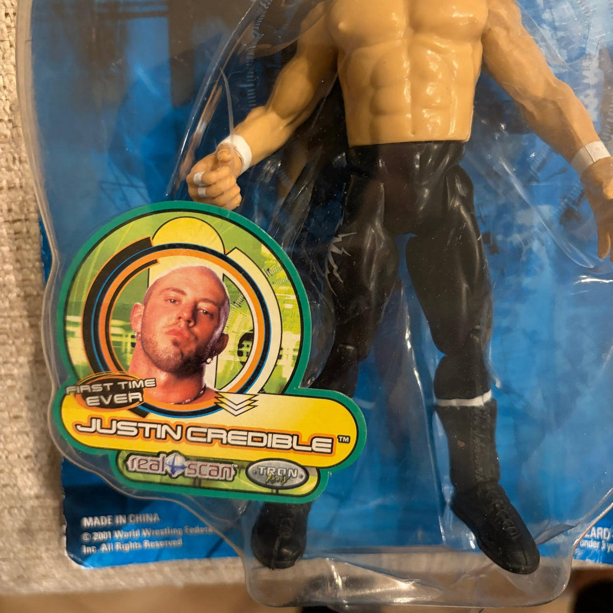 WWF Jakks Rulers of the Ring Series 4 Justin Credible Figure Sealed