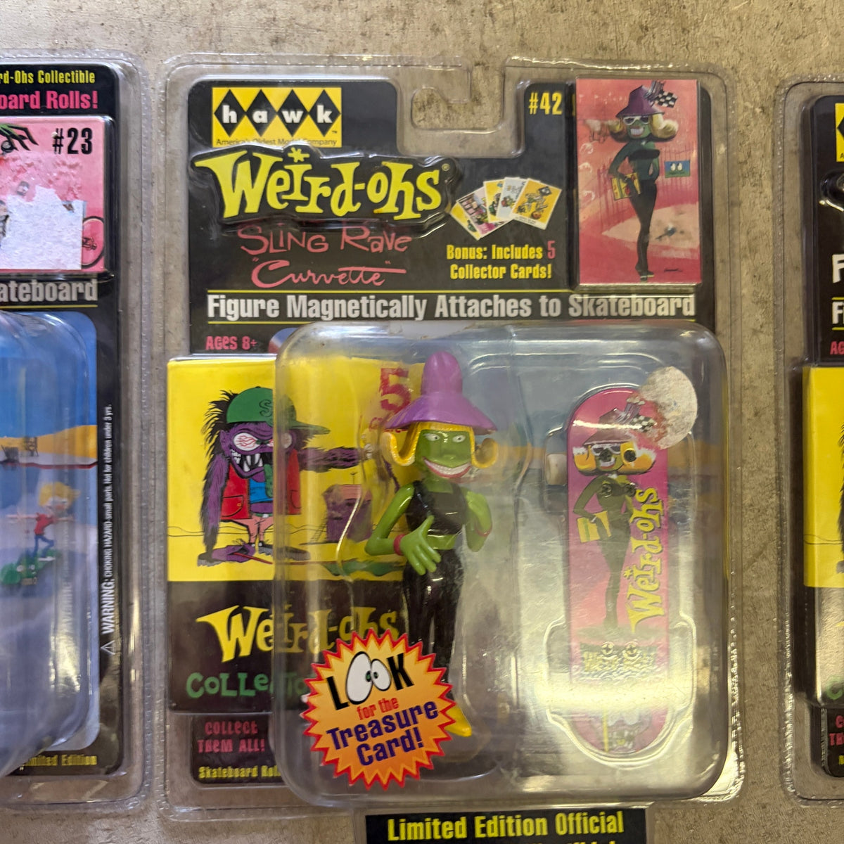 LOT 5 Weird-Ohs Skateboarding Figures NEW