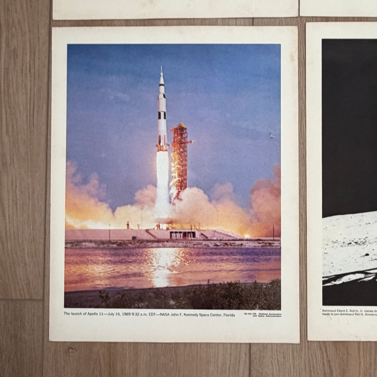 1969 Apollo 11 Buzz Aldridge 11" x 14" Prints LOT of 9 NASA
