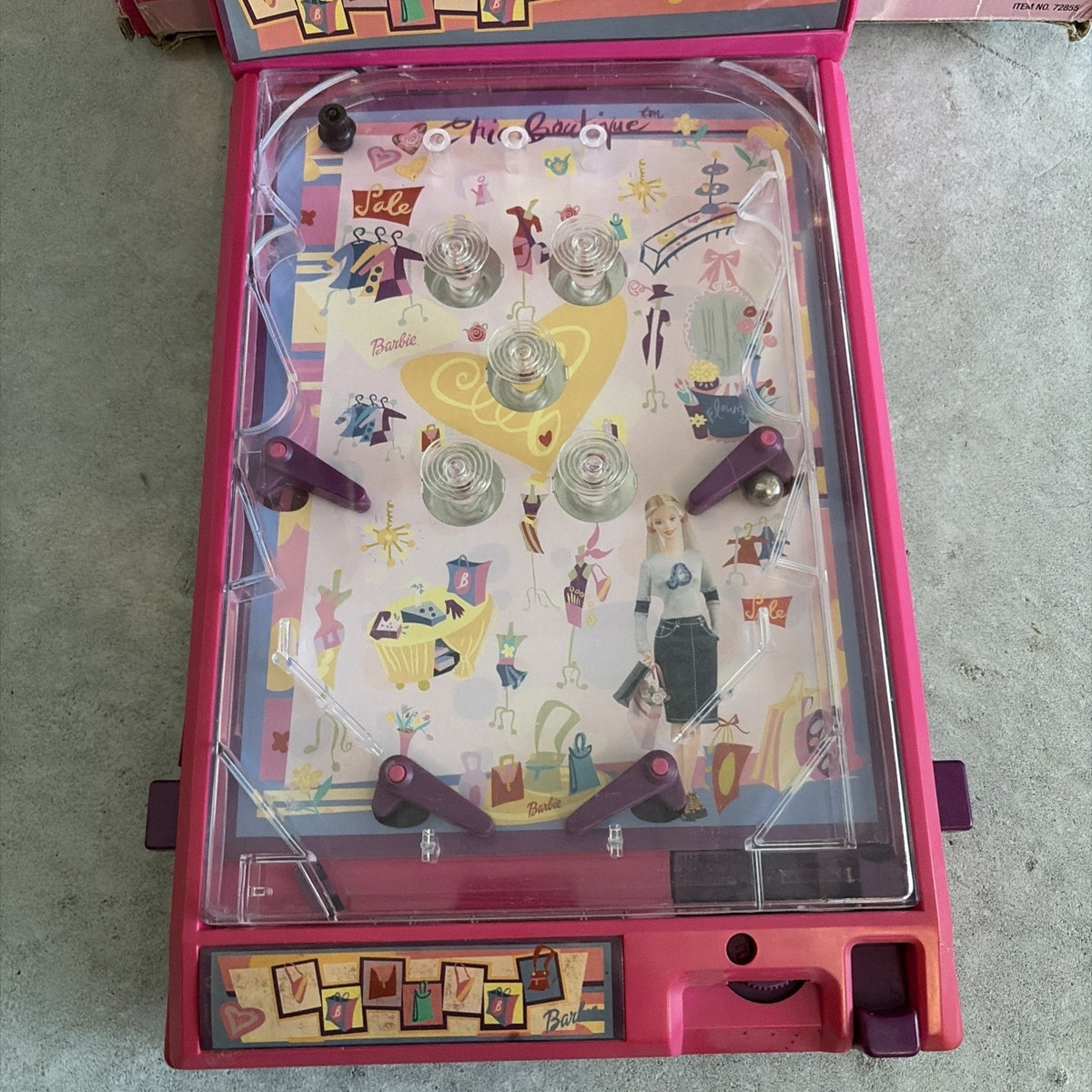 2003 Barbie Table Top Pinball Game Tested Working