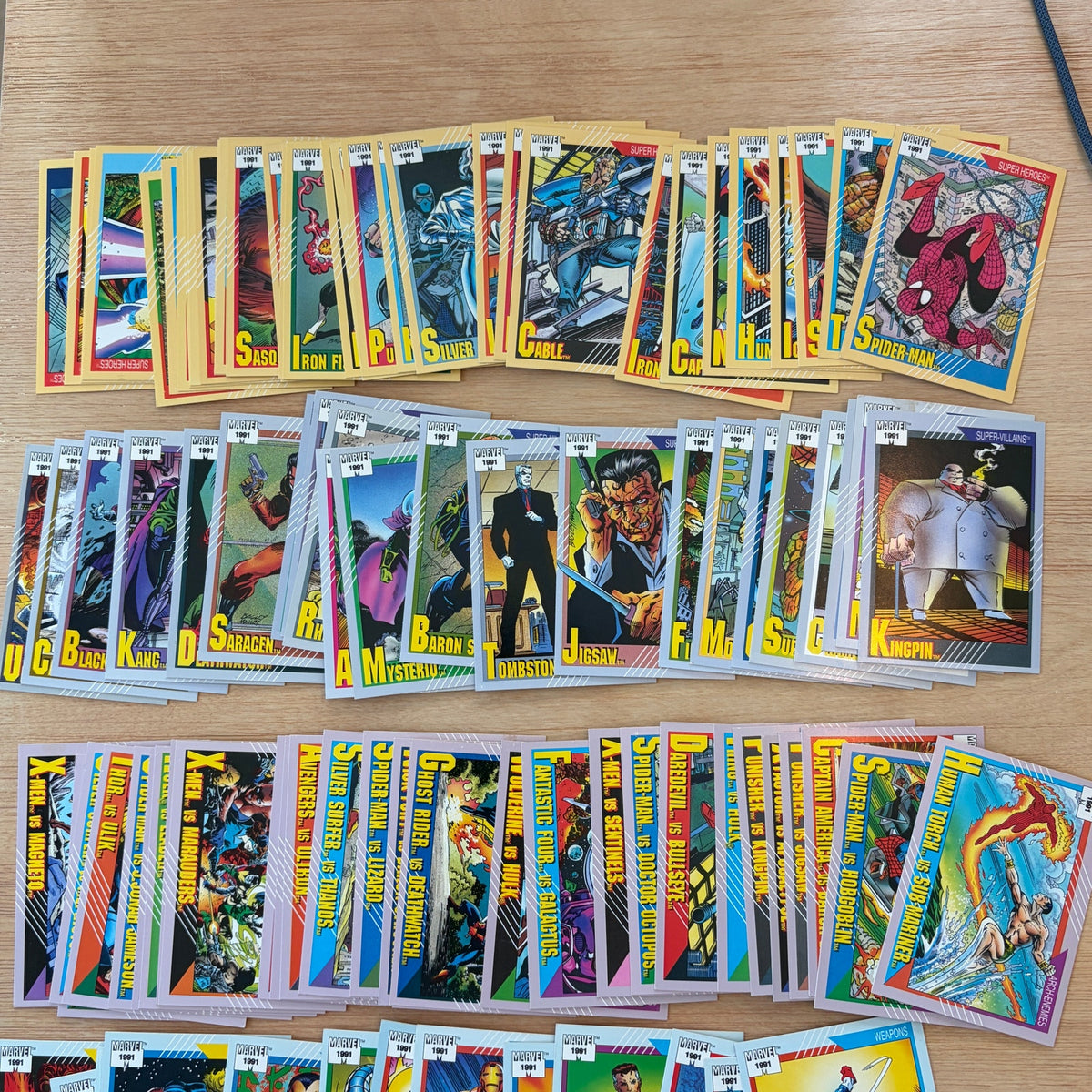 1991 Marvel Series 2 Impel Trading Cards Incomplete Base Set 112 Cards
