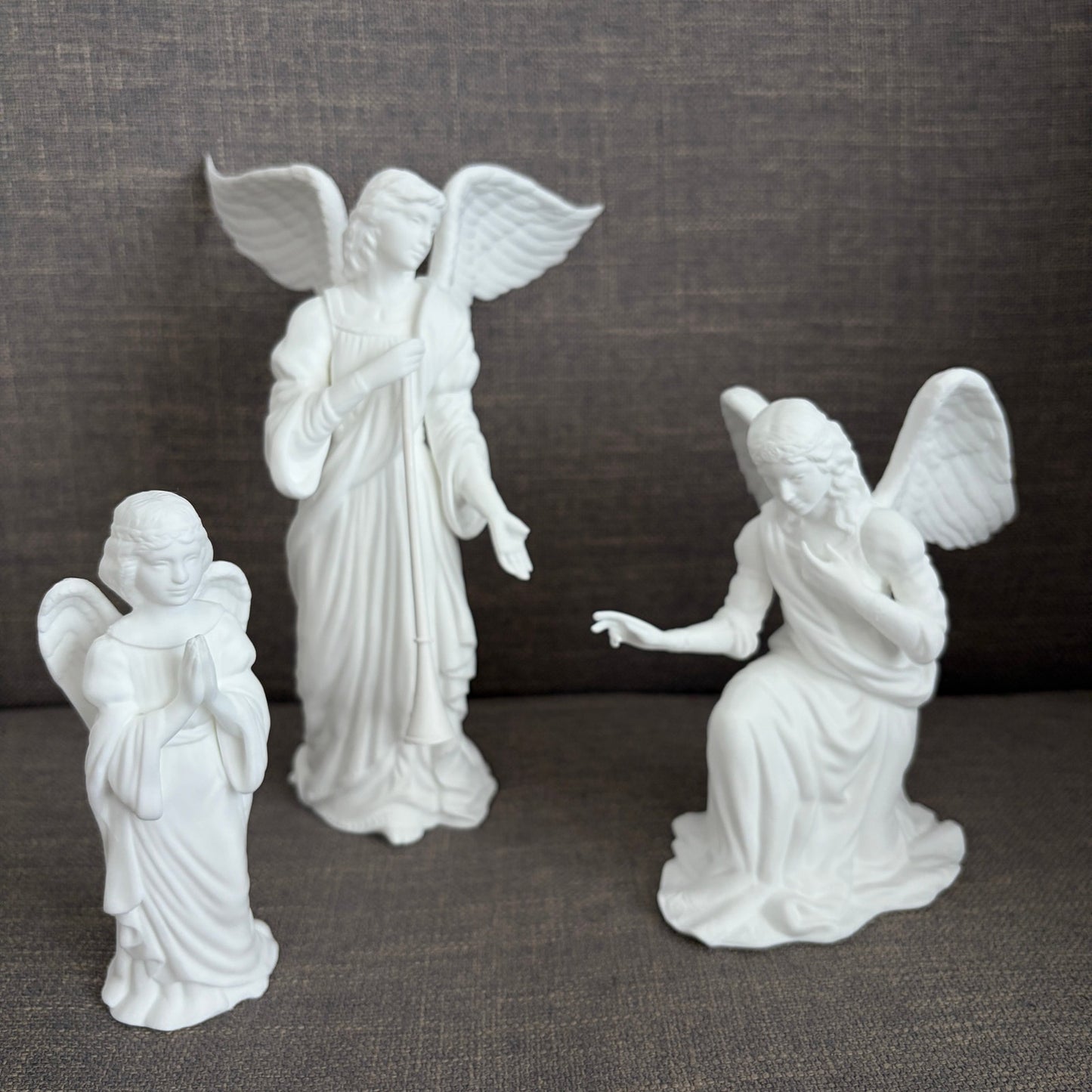 Lenox 1989 The Nativity Angels in Adoration Handcrafted Bone China Set of 3