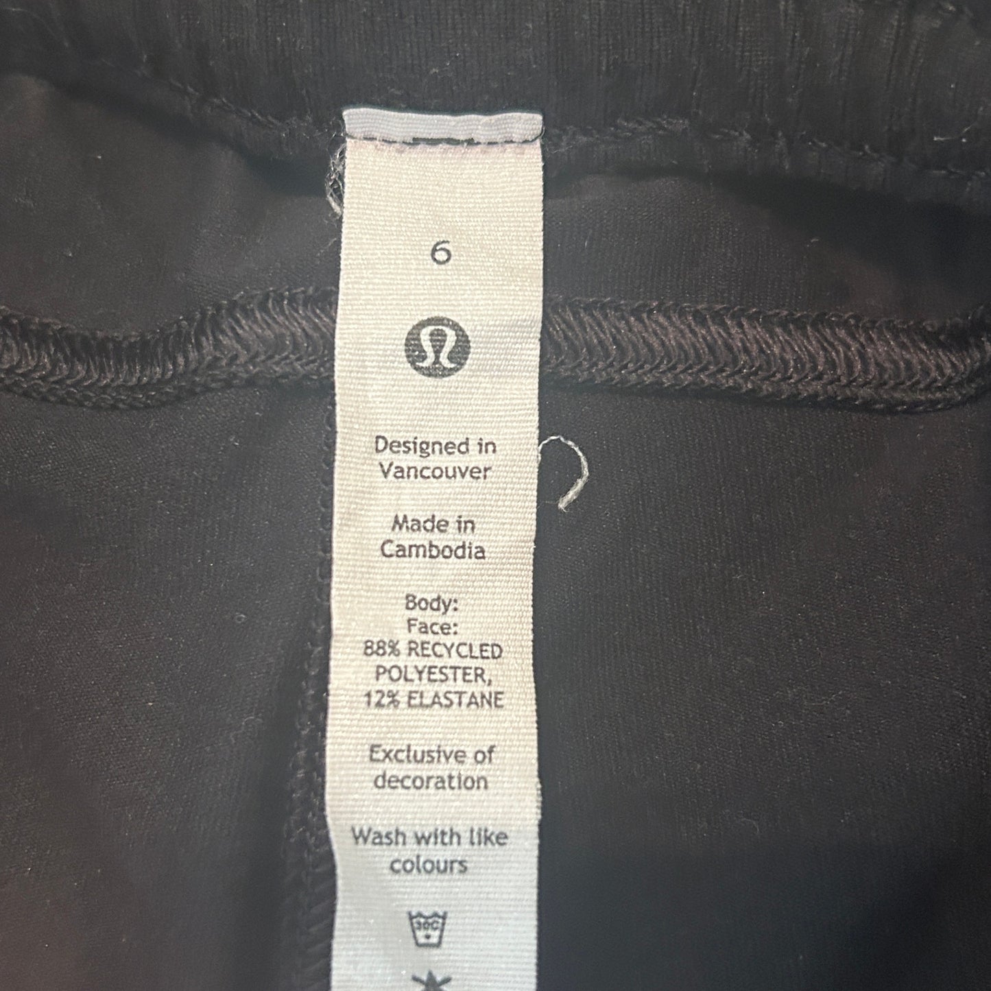 Lululemon Black Adapted State High-Rise Jogger Sweatpants Womens Size 6