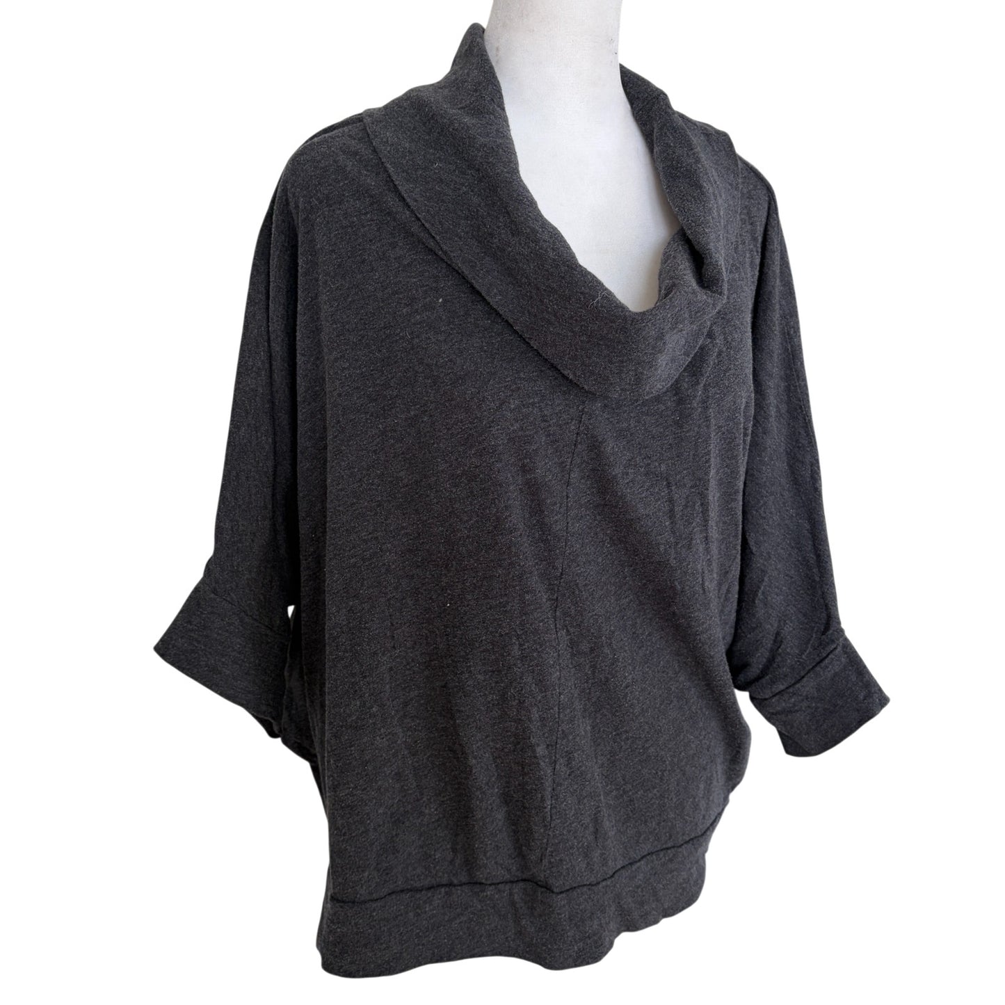 Velvet Graham & Spencer Gray Oversize Boxy Turtleneck Top Womens Size Small