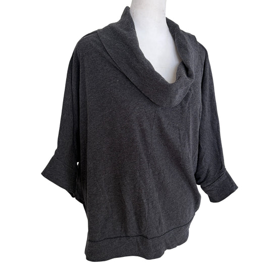 Velvet Graham & Spencer Gray Oversize Boxy Turtleneck Top Womens Size Small