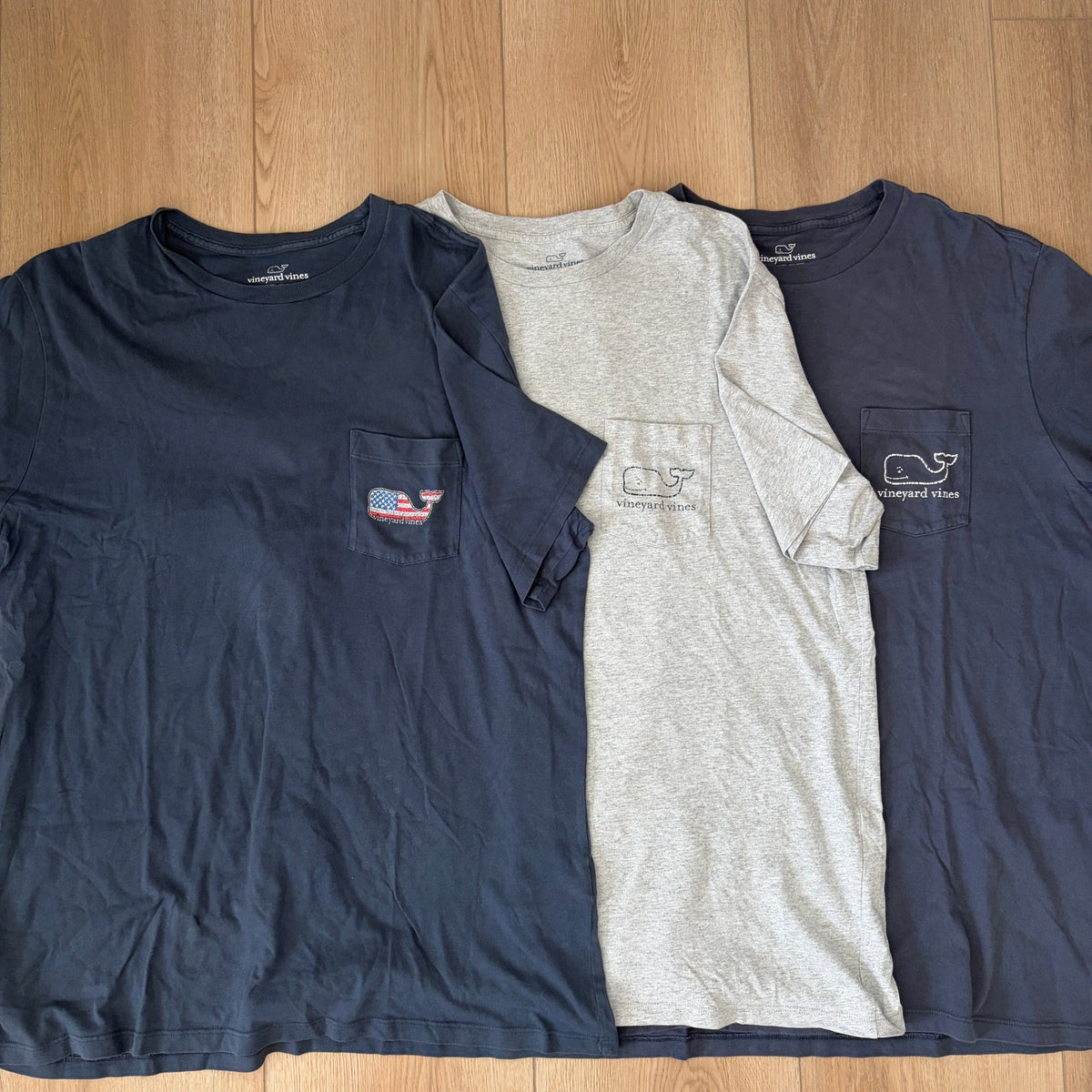 Vineyard Vines LOT 3 Short Sleeve Whale Pocket T-Shirts Mens Size Large