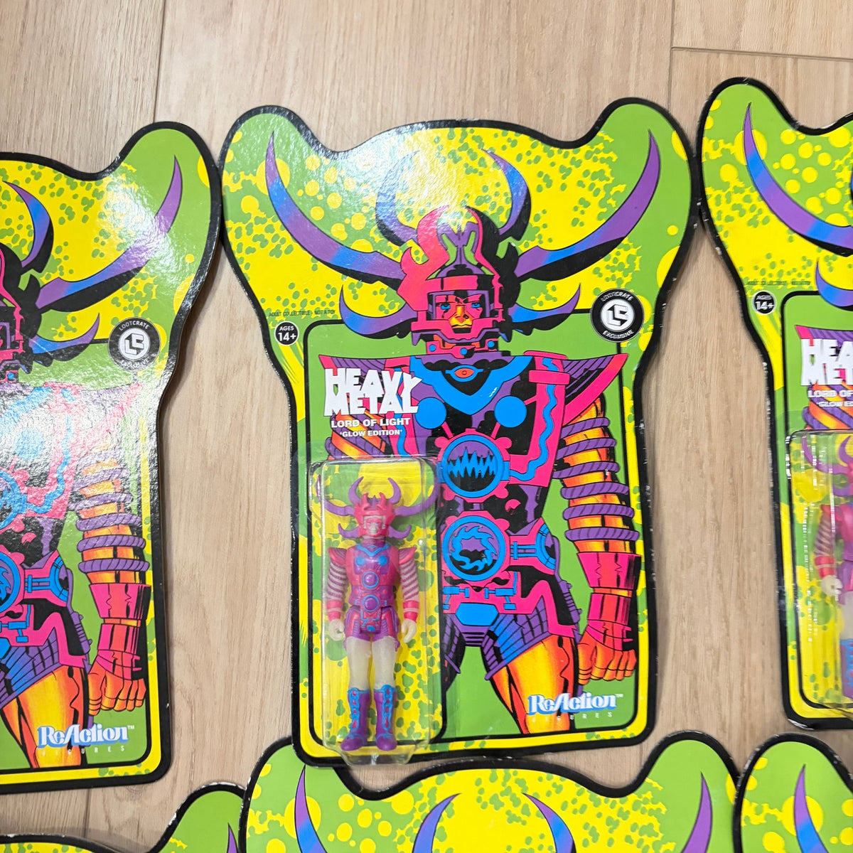LOT 6 Super7 Heavy Metal Lord of Light Glow Edition Action Figure Reaction NEW