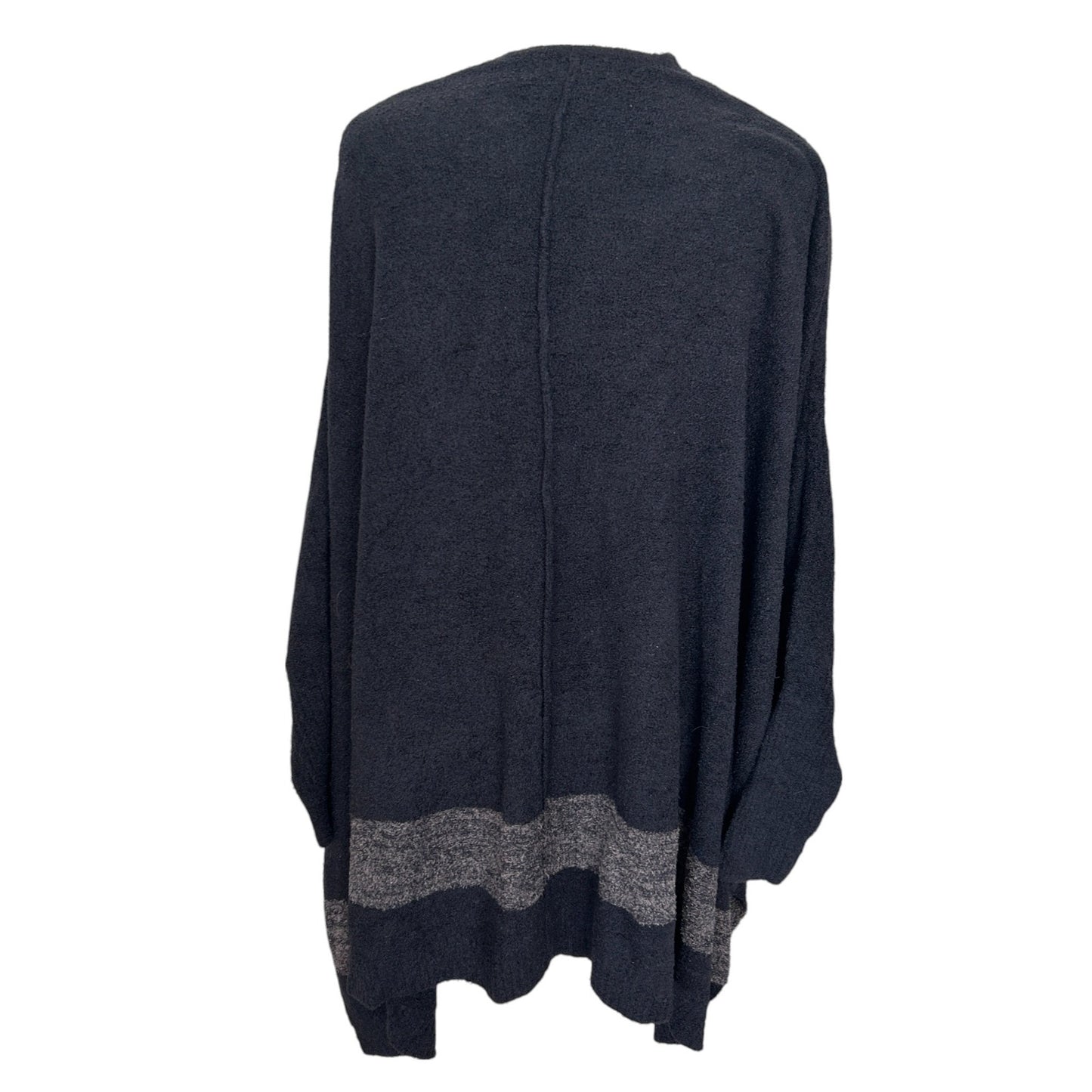 Barefoot Dreams Cozychic Lite Black and Gray Long Cardigan Sweater One Size NEW