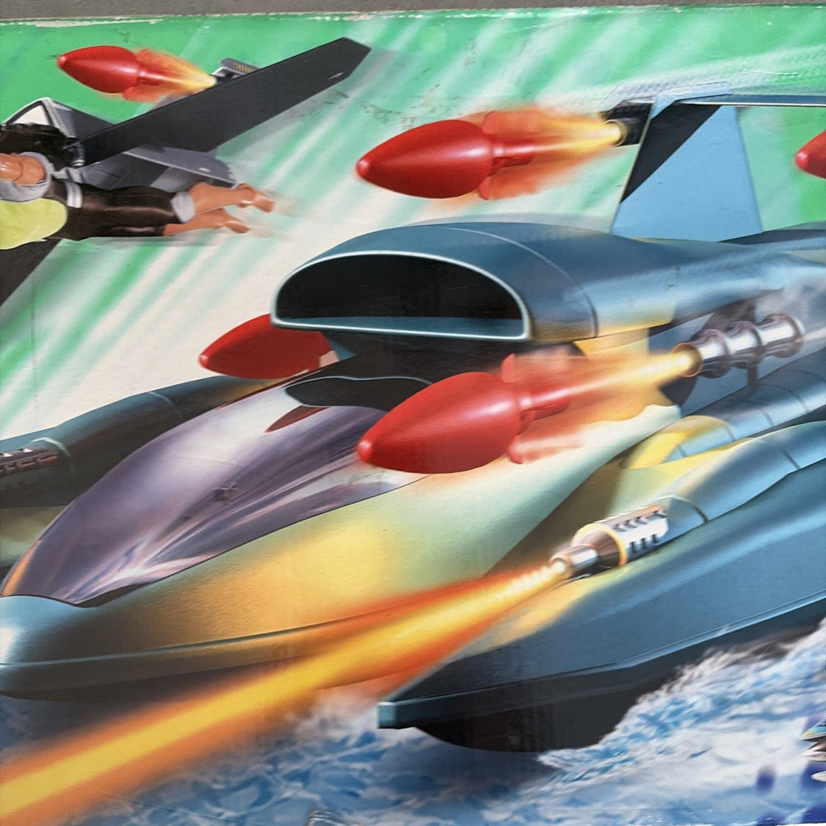 Rare Mattel "MAX STEEL" Speed Boat & Jet Pack Combo Vehicle Brand New Open Box