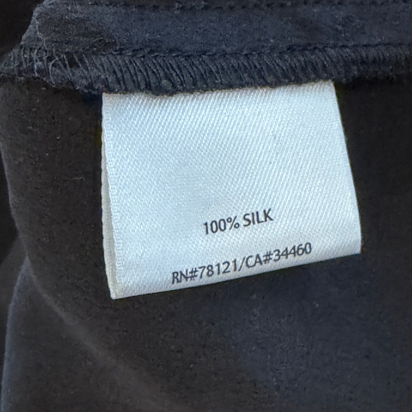 Eileen Fisher System Black Boxy Top 100% Silk Womens Size Large